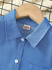 Boys Ice Silk Short Sleeve Shirt