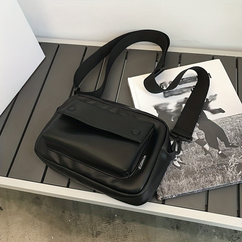Men's Messenger Bag Solid Versatile Men's Bag Sports Diagonal Crossbody Bag