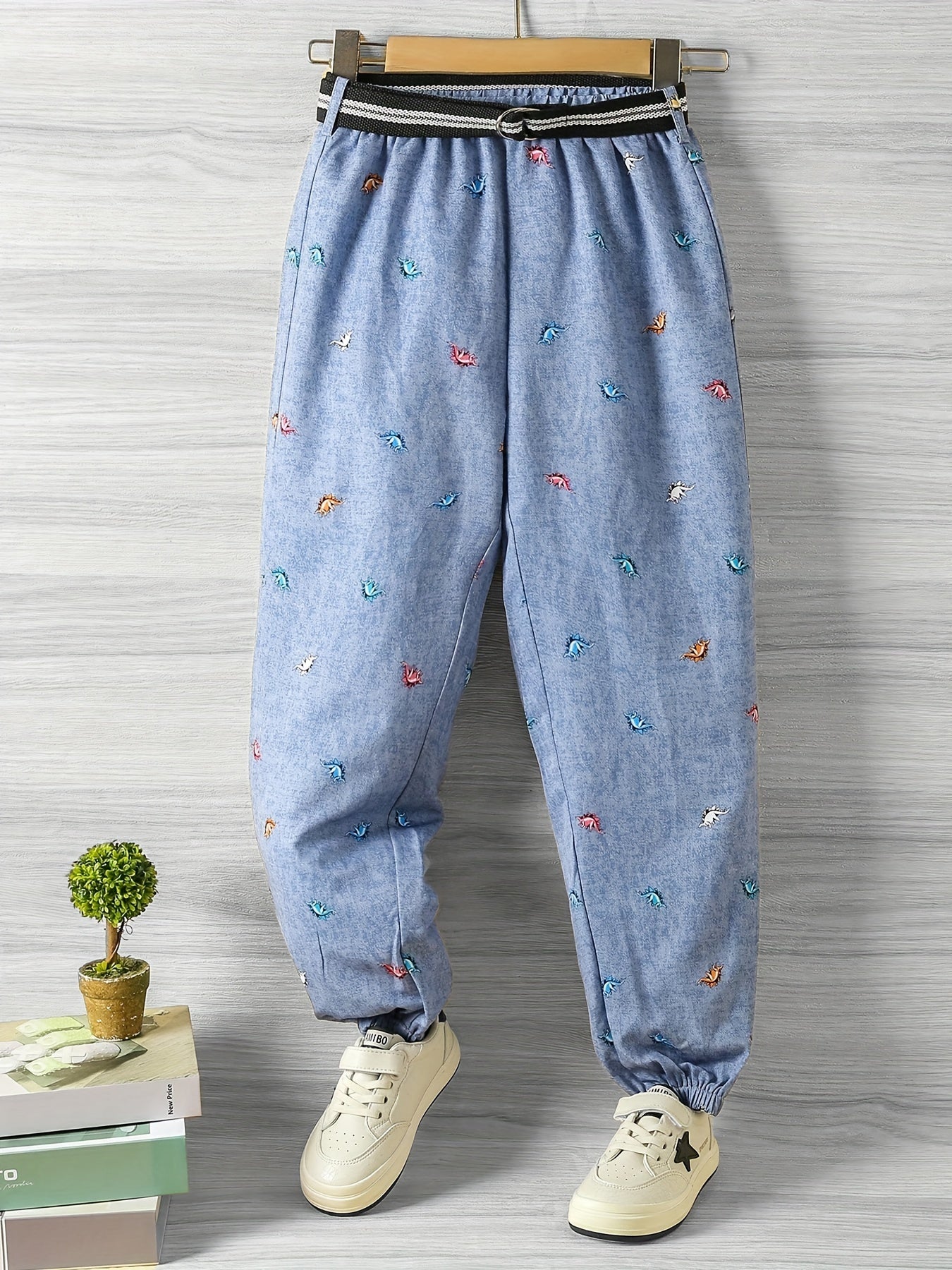 Dinosaur Print Boys Casual Soft Pants for Kids