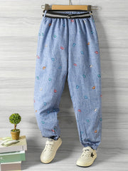 Dinosaur Print Boys Casual Soft Pants for Kids