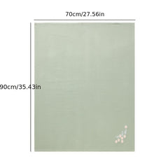 Soft Knitted Baby Blanket Acrylic Jacquard Floral Embroidery Beige