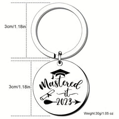 Graduation Keychain For Class Of Round And Rectangle Inspirational Gift Key Ring