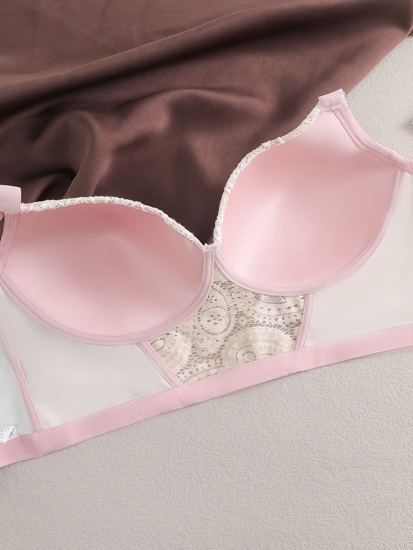  Paisley Lace Molded Cup Padded Bralette