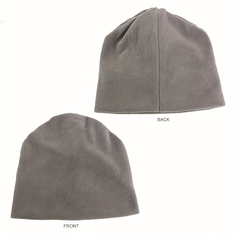 Soft Polar Fleece Pullover Hat with Neck Cover for Winter