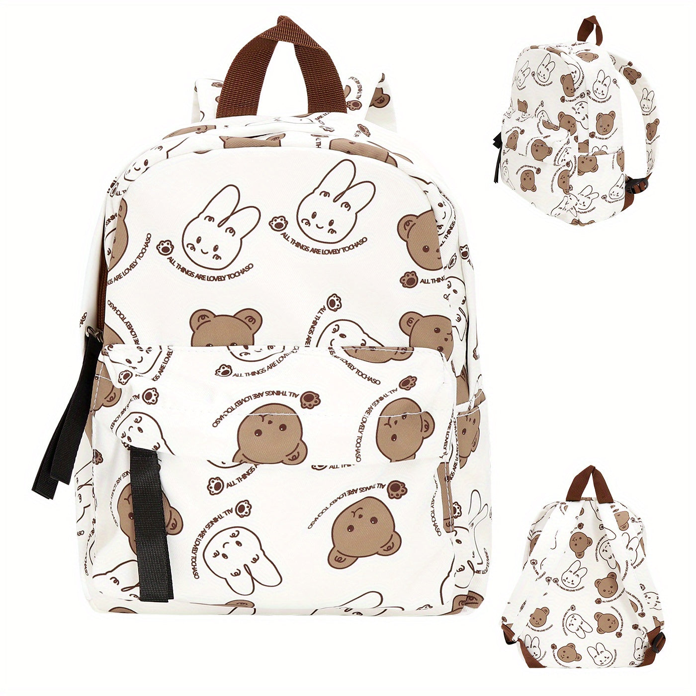 Kids Backpack Cartoon Rabbit Bear School Bag