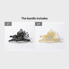 Rhinestone Butterfly Hair Claw Clips Large Non Slip Strong Metal Hair Clips