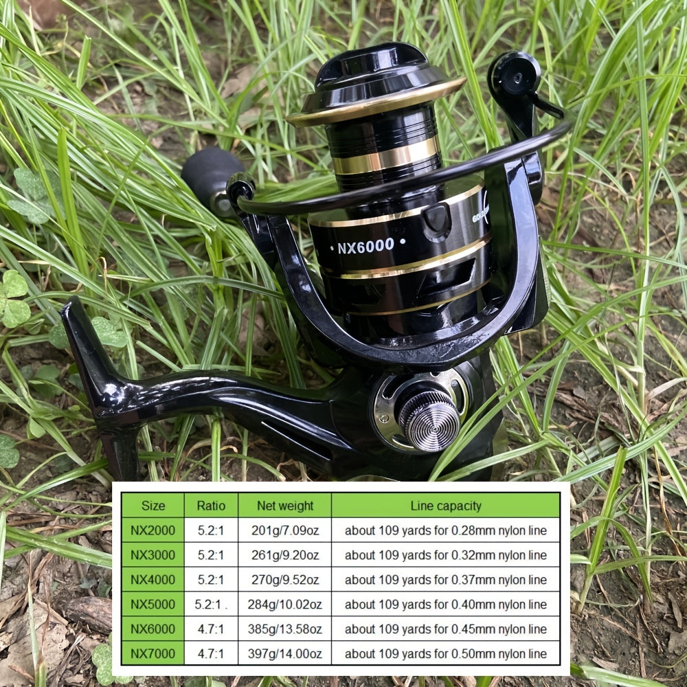 14 Ball Bearings Metal Spinning Fishing Reel for Long Casting & Freshwater