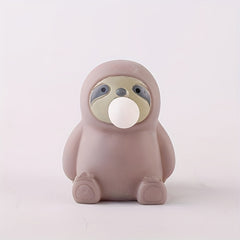 Sloth Stress Relief Toy with Soft Rubber Compression and Bubble Action