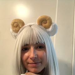 Cartoon Sheep Headband Plush Hair Band for Skincare