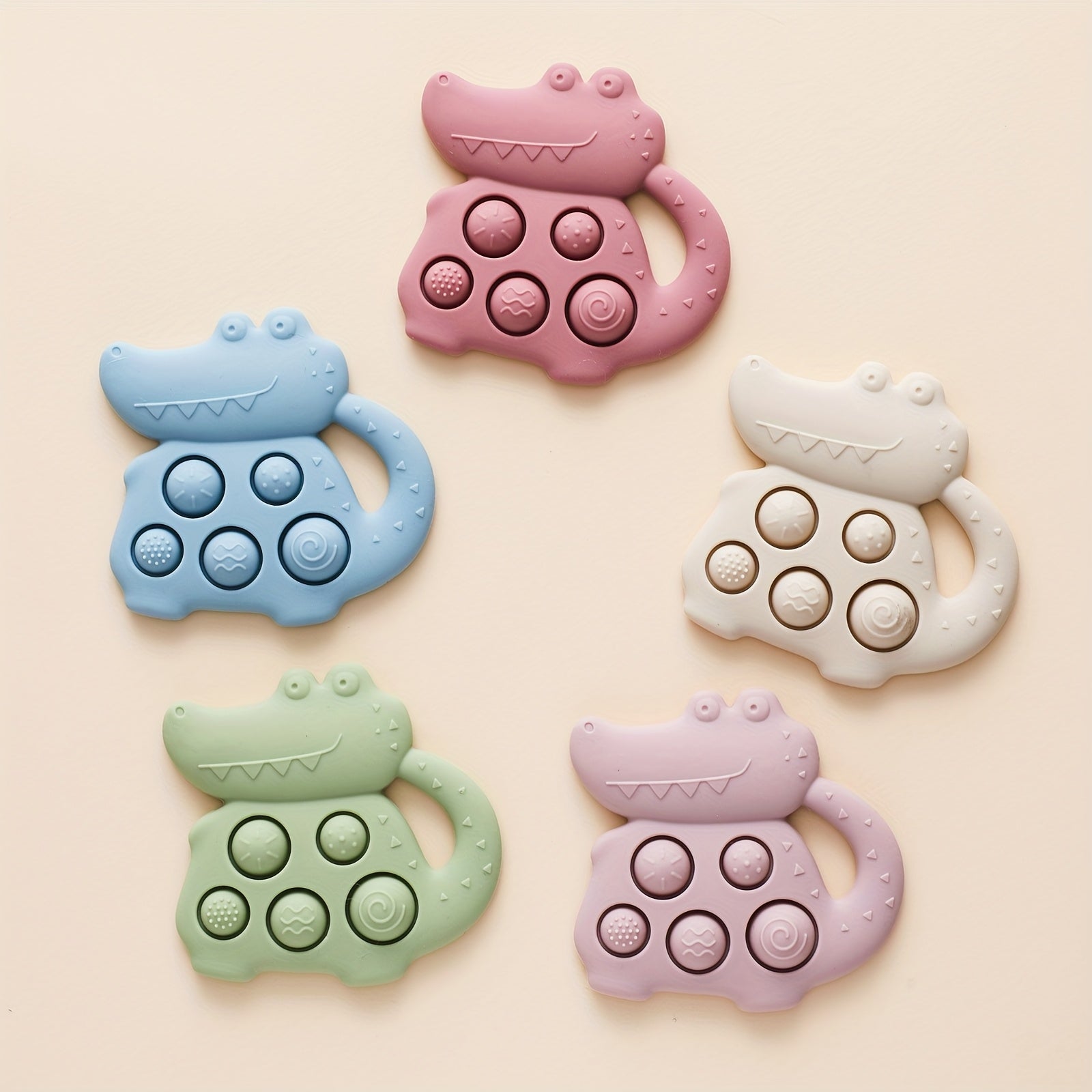 Dino Silicone Teeth Grinding Toy for Babies Non Toxic Chew