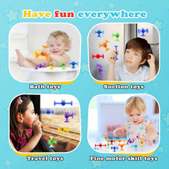 40pcs Suction Toys Kids Bath Toys Silicone Sucker Toys For Kids Sensory Toys