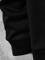 Number & Baseball Print Hoodie for Men