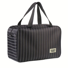 Striped Toiletry Bag Waterproof Travel Business Trip Storage Cosmetic Bag