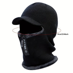 Warm Knitted Hat Cycling Woolen Hat Neck Gaiter