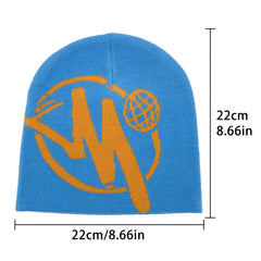 Hip hop Knit Beanie Hat Hat With Printing For Men And Women