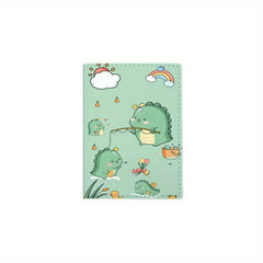 Cartoon Dinosaur Green Passport Protective Cover Waterproof Passport Bag