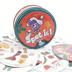 Spot It Iron Box For Kids Family And Party Puzzle Card Game