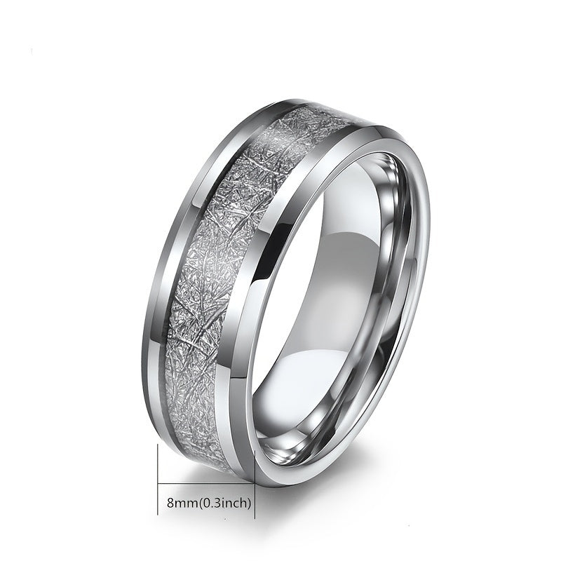 Men's Rime Pattern Titanium Steel Ring