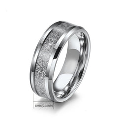 Men's Rime Pattern Titanium Steel Ring