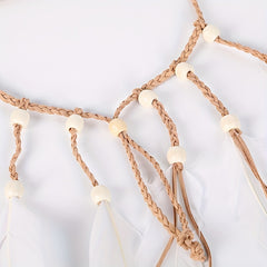 Boho Feather Hair Rope Hippie Headband Western Style Accessories