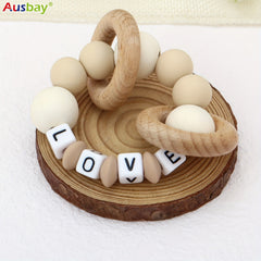 Customizable Rattle Teether Ring for Babies