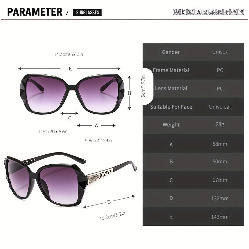 Large Oval Sunglasses Women Gradient Anti Glare UV400