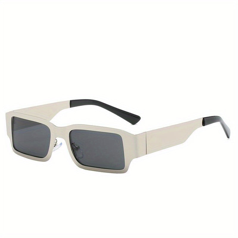 Square Metal Frame Sunglasses For Women Men Tinted Lens Glasses UV400