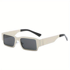 Square Metal Frame Sunglasses For Women Men Tinted Lens Glasses UV400
