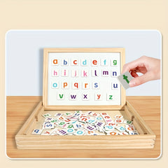 Wooden 26pcs Alphabet Building Toy Set with Animal and Fruit Cards