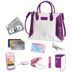 Kids Pretend Play Wallet Handbag Keychain Phone Toy Set