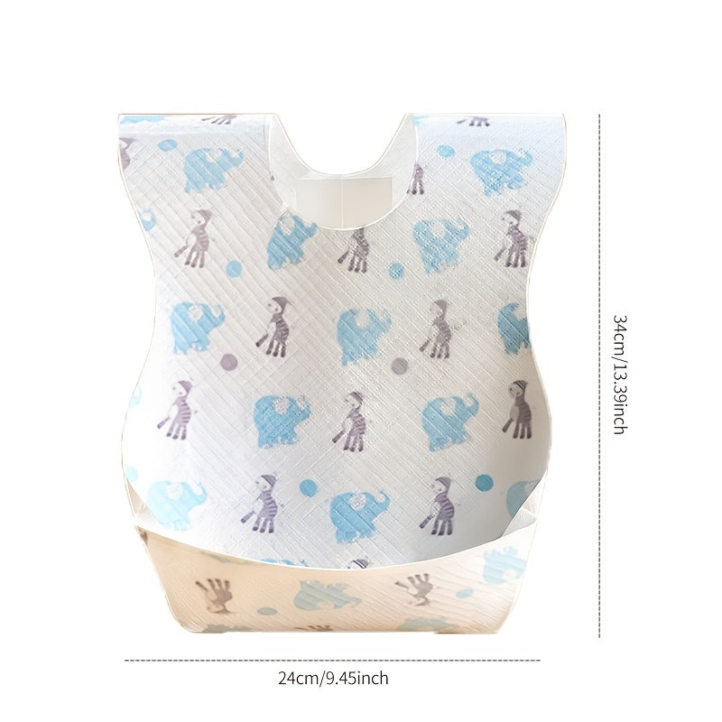 10-Pack Disposable Baby Bibs Random Style for 3 Months