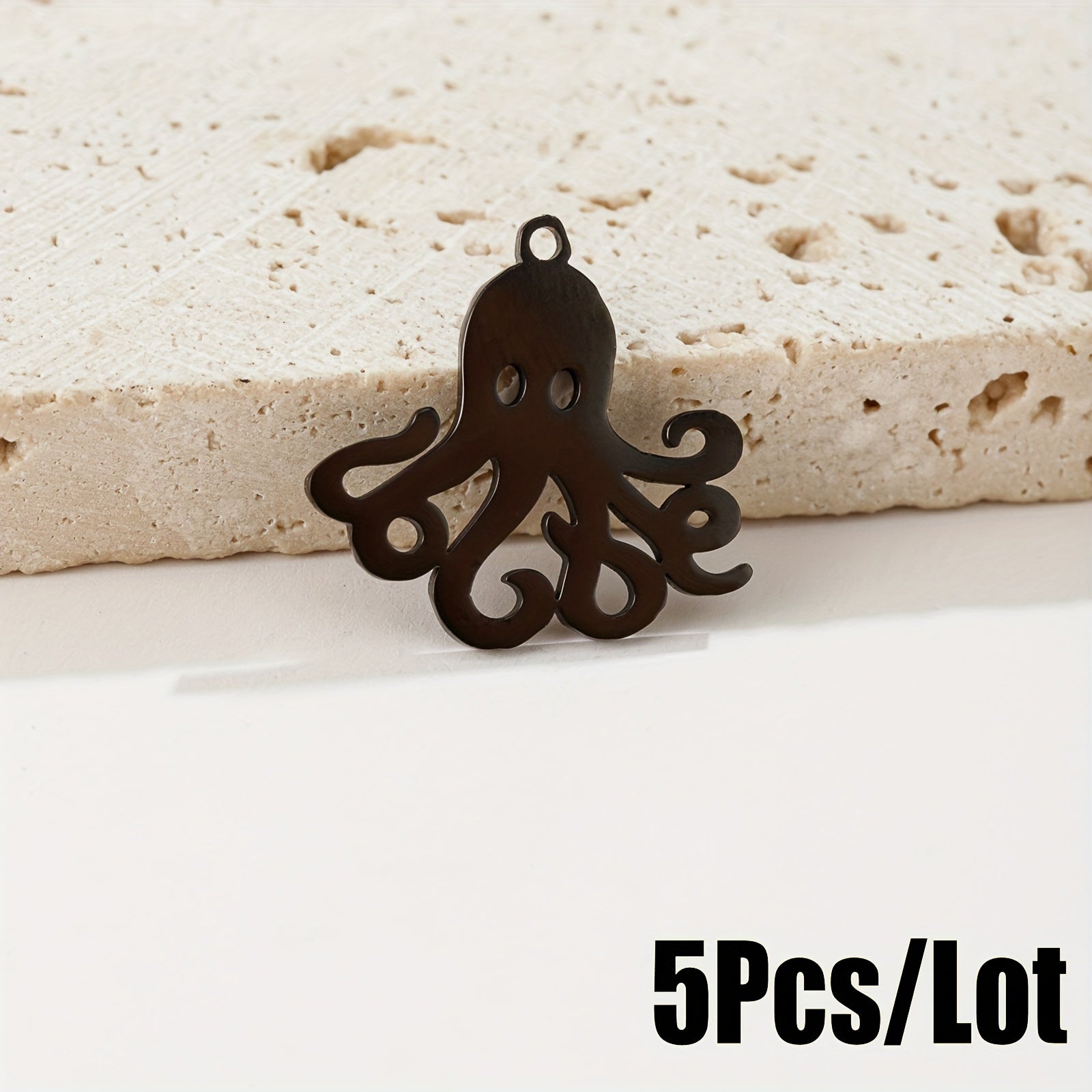 5PCS Stainless Steel Octopus Charms For DIY Jewelry Making