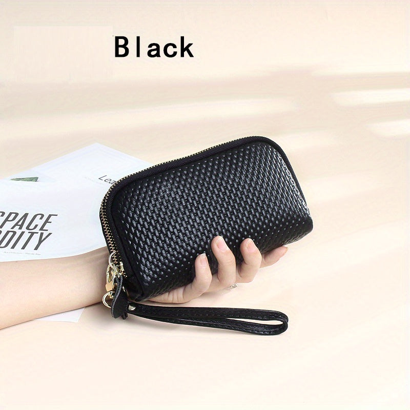Minimalist Solid Clutch Wallet Classic Zipper Wallet Women's