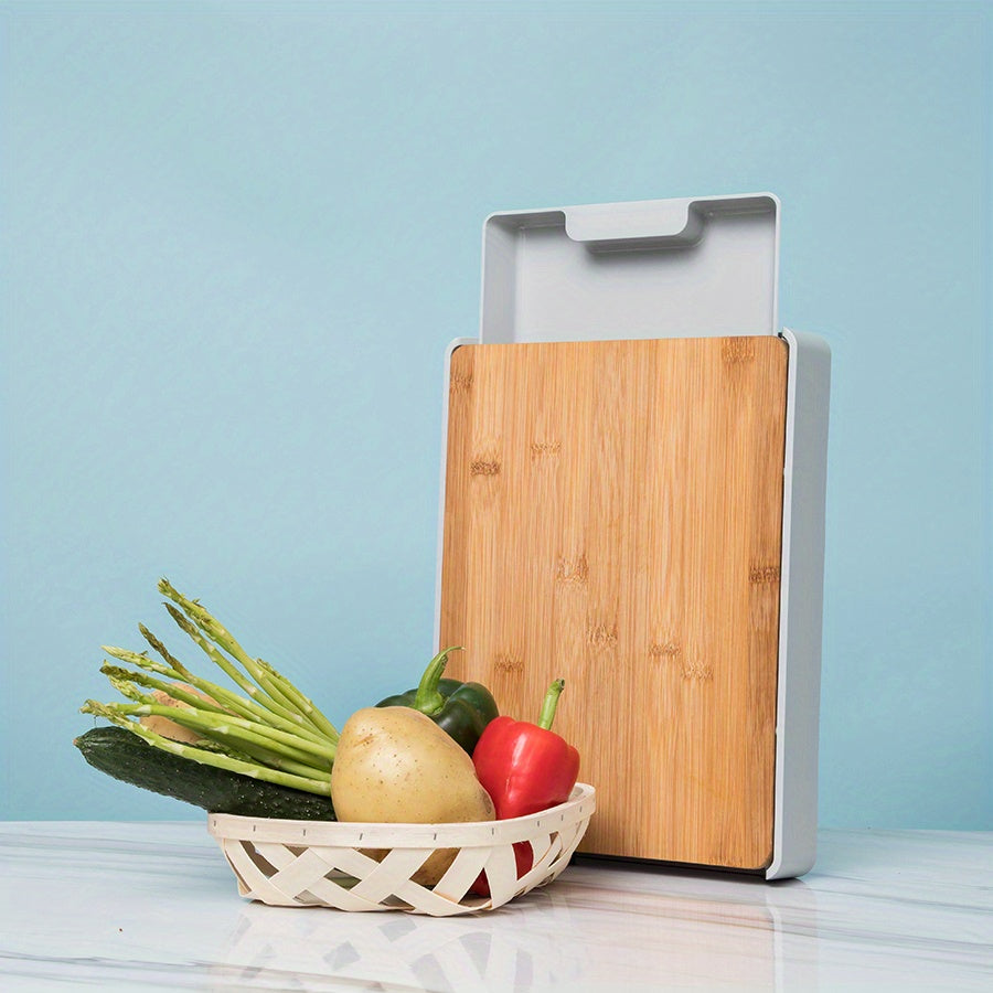 Bamboo Cutting Board With Tray Chopping Board