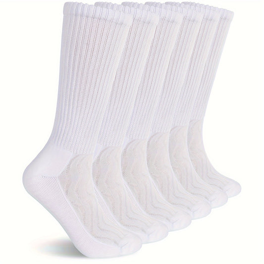 6 Pairs Bamboo Non Binding Diabetic Socks Breathable Seamless Toe Stocking