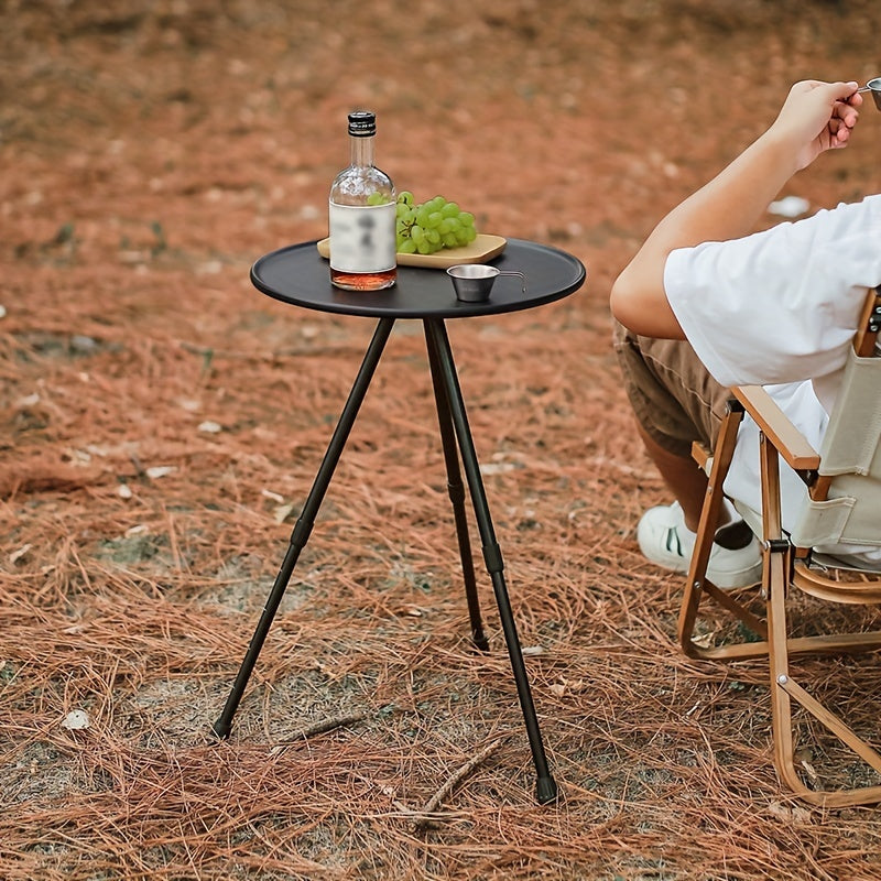 Aluminum Folding Small Round Table Portable Adjustable Camping Coffee Table