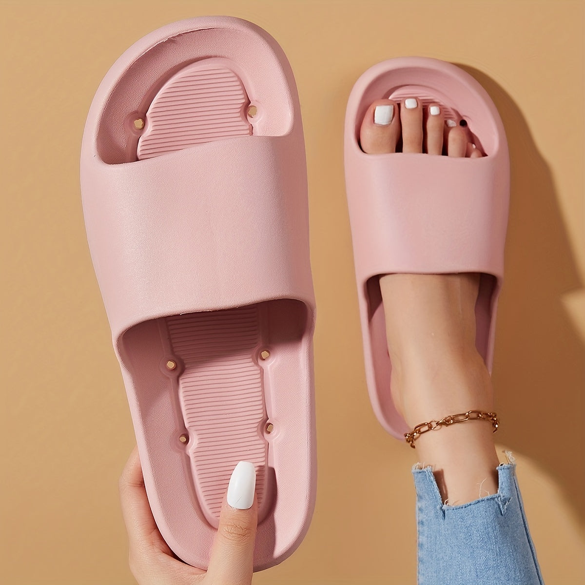 Women's Minimalist Indoor Slides Hollow Out Sole Quick Drying Shoes