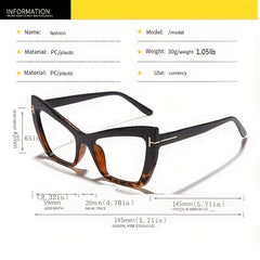 Cat Eye Clear Lens Glasses Retro Spectacles Frame