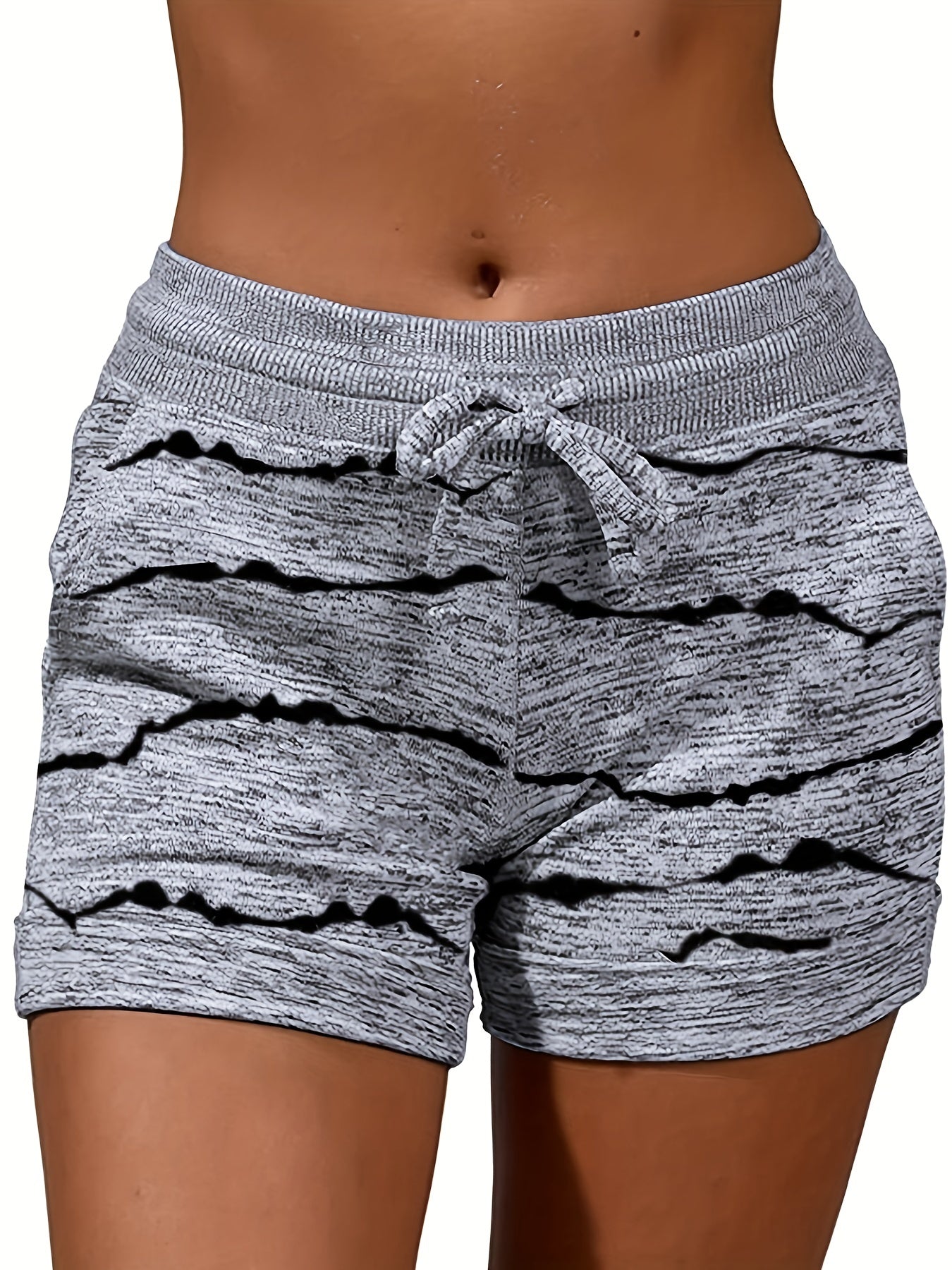 Dual Pockets Drawstring Shorts for Women