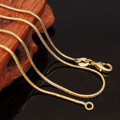 Copper Golden Plated Necklace Snake Bone Chain Clavicle Necklace