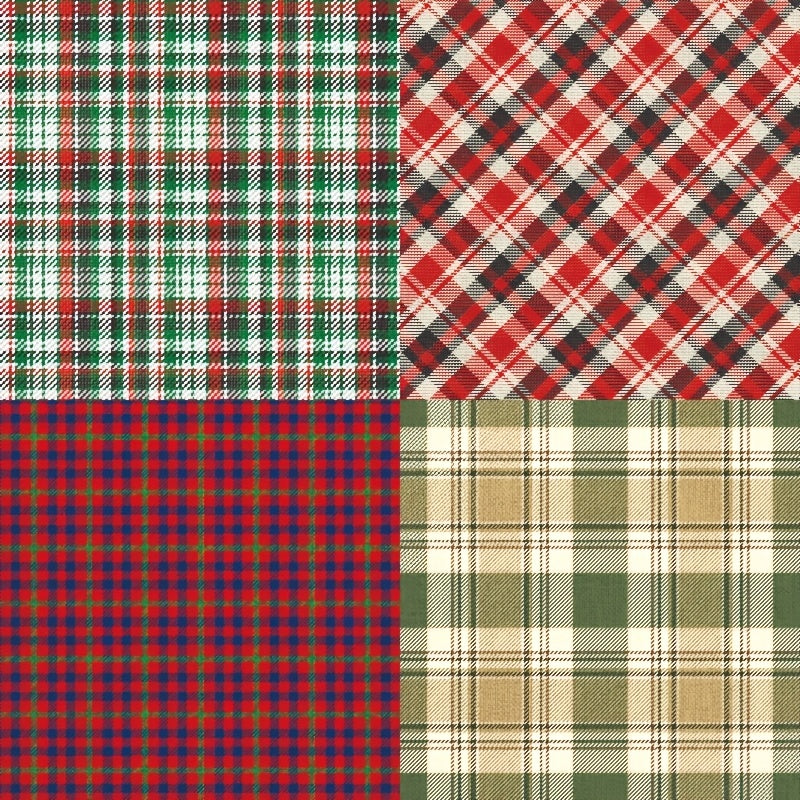 Festive Plaid Pattern Paper for DIY Crafts