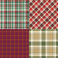 Festive Plaid Pattern Paper for DIY Crafts