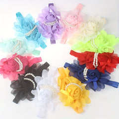 Pearl Flower Headband for Baby Girls