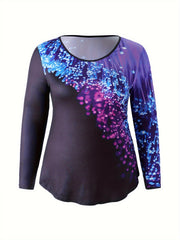 Women's Plus Graphic Print Top & Leggings Set
