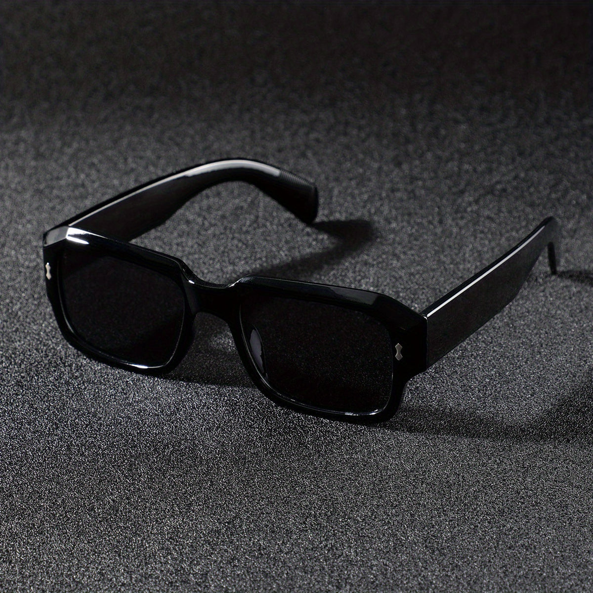 Square Frame Sunglasses Rivet Decor UV400