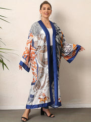  Boho Kimono Women's Plus Graphic Print Long Sleeve