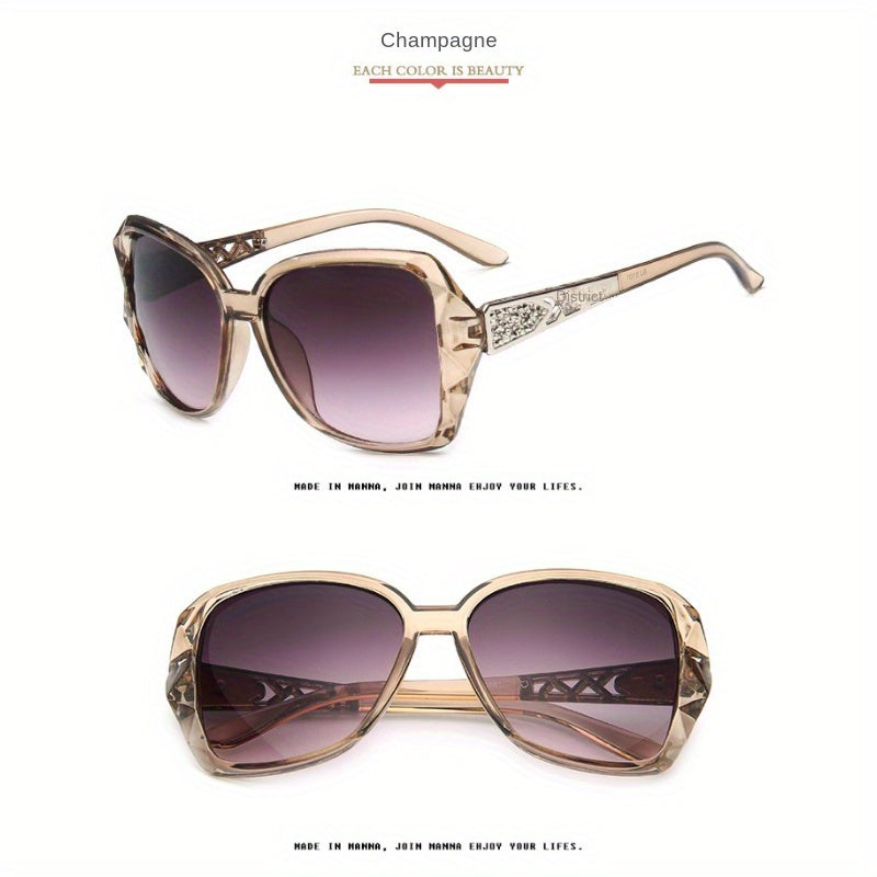 Large Oval Sunglasses Women Gradient Anti Glare UV400