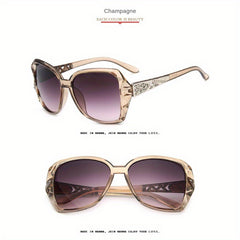 Large Oval Sunglasses Women Gradient Anti Glare UV400