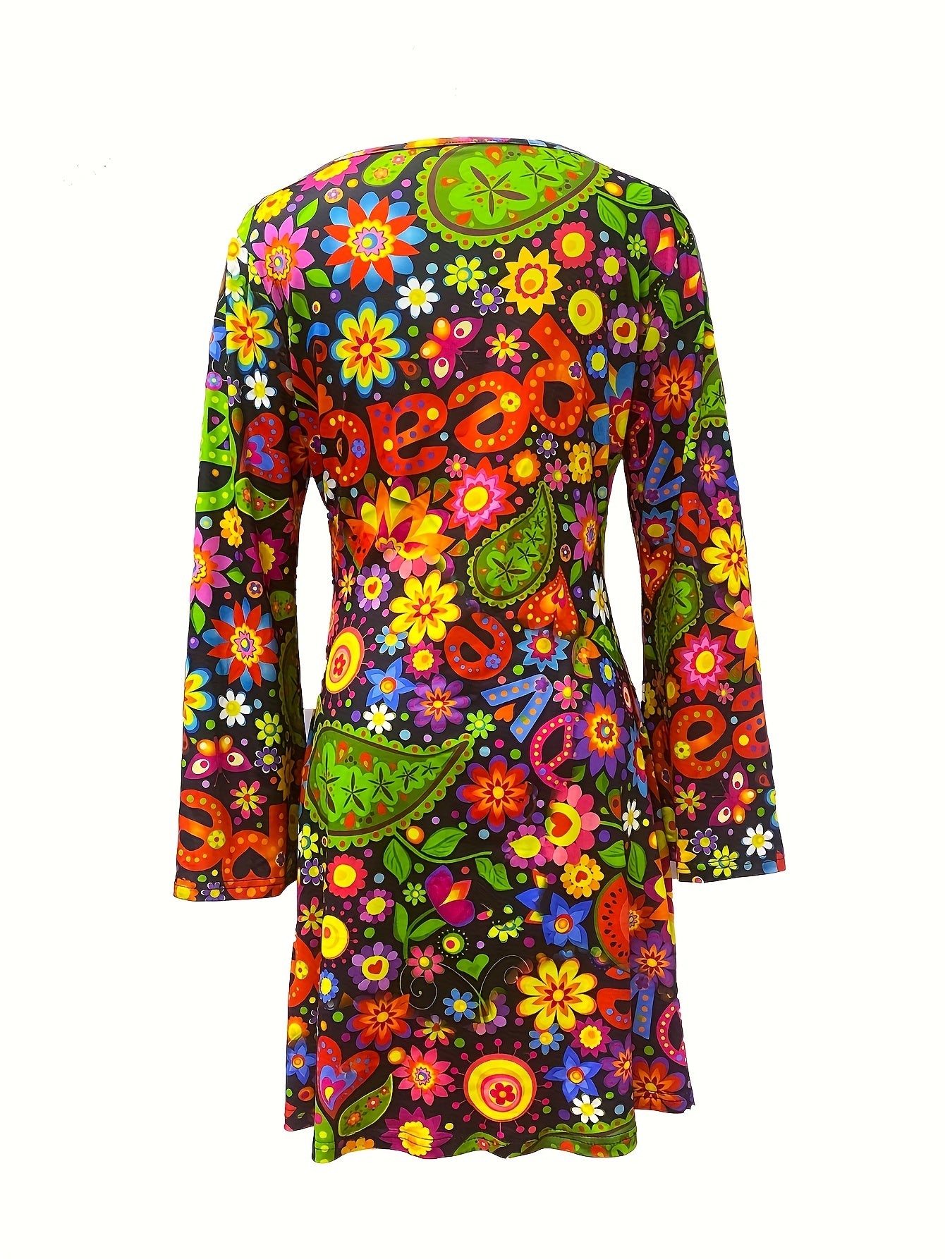  Boho Dress Women's Plus Paisley Floral Print Maxi Dress