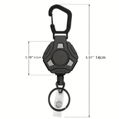 Heavy Duty Retractable Keychain with Metal Buckle